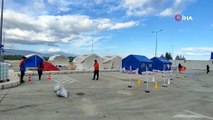 Depremzede gençler sınavlara çadır kentte kurulan parkurda hazırlanıyor