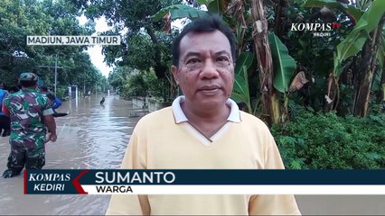 Banjir di Kabupaten Madiun Meluas, Ratusan Rumah Warga Terendam