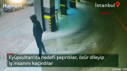 Eyüpsultan'da hedefi şaşırdılar, özür dileyip iş insanını kaçırdılar