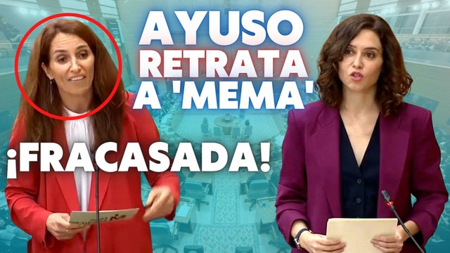 Ayuso hace un traje a ‘Mema’ diciéndole lo que no quiere oír: “¡Esa es usted!”