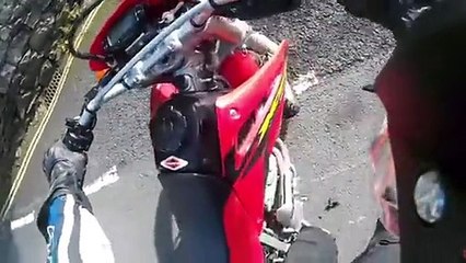 Slippery Road Causes Bike Accident