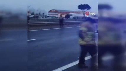 Tır, önünde seyreden tıra çarptı: 1 yaralı