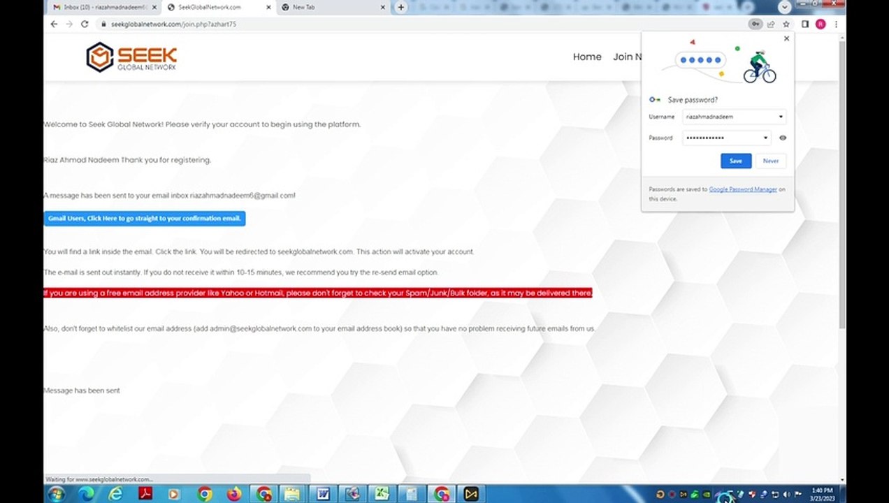 Seek project free earning way
