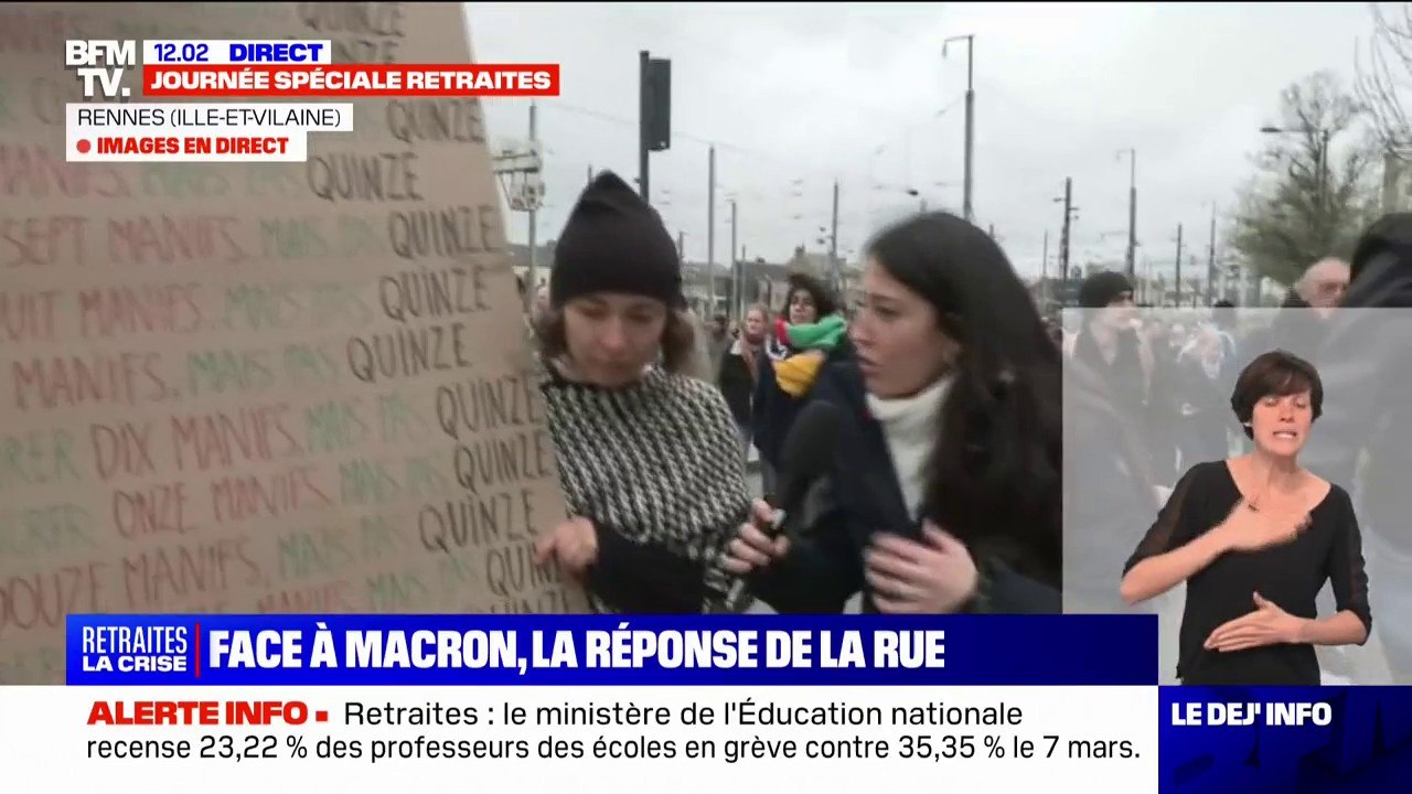 Retraites: à Rennes, les manifestants défilent dans le calme