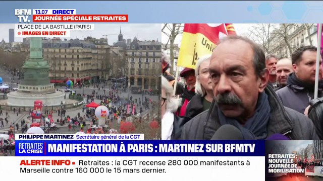 Philippe Martinez (CGT): On est à un très haut niveau de mobilisation