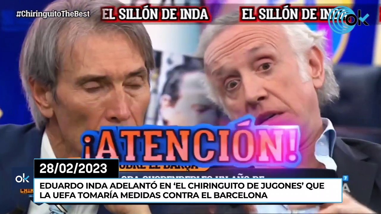 Eduardo Inda adelantó en 'El Chiringuito de Jugones' que la UEFA tomaría medidas contra el Barcelona