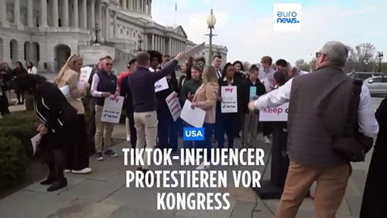 Chinas Spion? Warum TikTik-Influencer vor dem US-Kongress protestieren