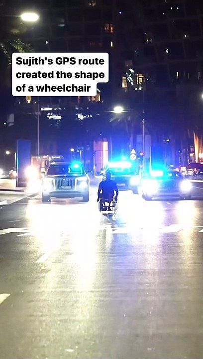 Watch: Dubai-based Indian expat on wheelchair sets world record for largest GPS drawing