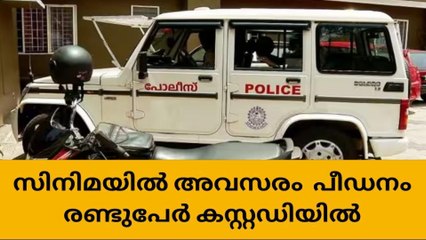 സിനിമയിൽ അവസരം വാഗ്ദാനം ചെയ്ത് പീഡിപ്പിച്ചെന്ന് പരാതി; 2 പേര്‍ കസ്റ്റഡിയിൽ