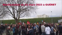 Manifestation contre la réforme des retraites à Guéret - 23 mars 2023