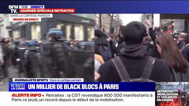 Paris: la préfecture de police évalue la présence d'éléments perturbateurs à un millier, 14 interpellations à cette heure