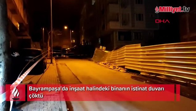 Bayrampaşa'da inşaatın istinat duvarı çöktü