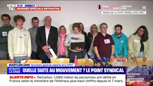 Pour l'intersyndicale, la responsabilité de la situation explosive n'incombe pas aux organisations syndicales mais au gouvernement