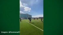 Marcelo esbanja categoria no treino do Fluminense