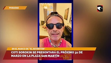 Coti Sorokin se presentará el próximo 31 de marzo en la Plaza San Martín