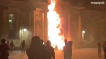Protestas Francia: los manifestantes incendian el Ayuntamiento de Burdeos