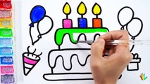 How to draw a birthday cake for children Warna Warni Belajar Menggambar dan Mewarnai untuk Anak #3