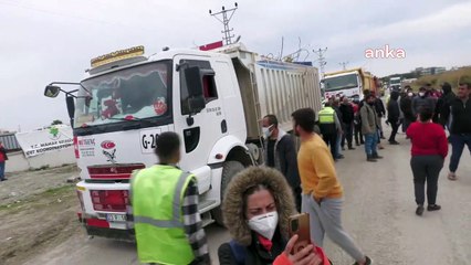 Samandağ'da enkazların yerleşim yerine yakın bölgeye dökülmesine karşı direniş var