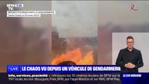 Sainte-Soline: la violence des affrontements vue depuis l'intérieur d'un véhicule de gendarmerie