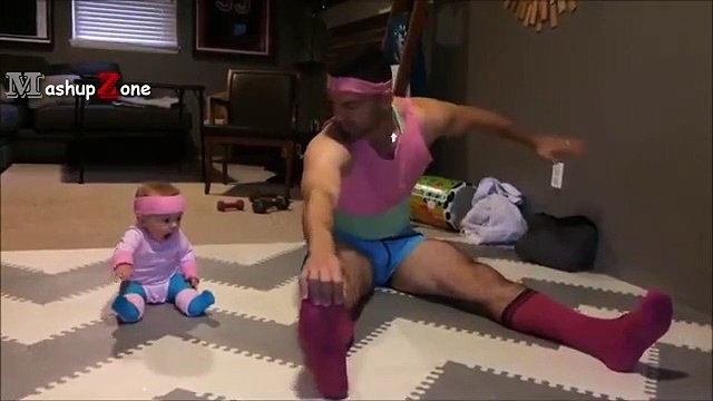 Funny Babies Helping Mom And Dad With Their Workouts [Funny & Cute]