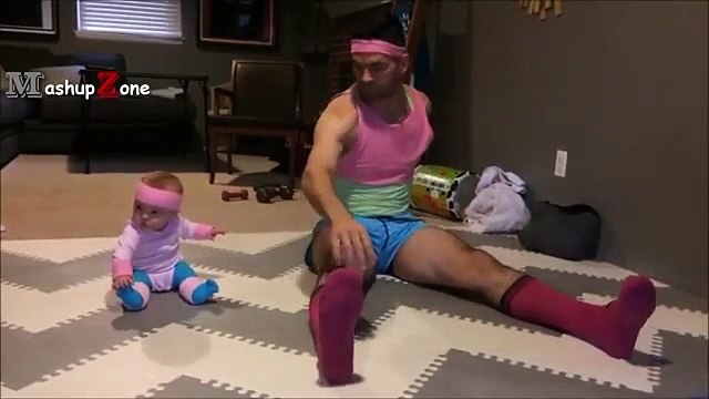Funny Babies Helping Mom And Dad With Their Workouts [Funny & Cute] (2)