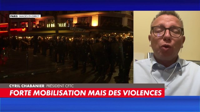 Cyril Chabanier : «C'est vraiment ces casseurs qui détériorent cette fin de manifestation»