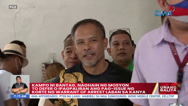Kampo ni Bantag, naghain ng mosyon to defer o ipagpaliban ang pag-issue ng korte ng warrant of arrest laban sa kanya | UB