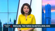 Akibat Rem Blong, Truk Bermuatan Galon Air Mineral Tabrak 2 Motor dan Mobil Boks di Temanggung