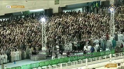 صلاة العشاء التراويح من المسجد الحرام 1 رمضان 1444