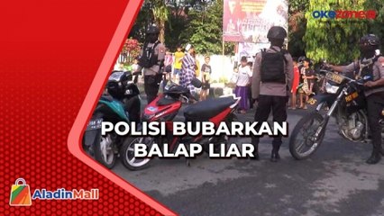 Polres Polewali Mandar Bubarkan Balapan Liar