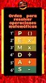 ORDEN para resolver operaciones matemáticas!! ORDER to solve mathematical operations!!