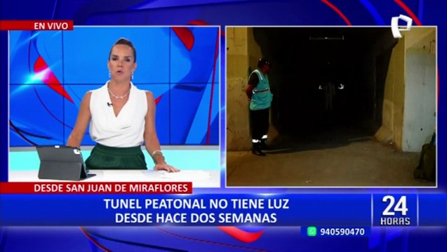 SJM: Denuncian que túnel peatonal Alipio Ponce está sin iluminación desde hace más de 15 días
