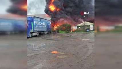 Kemalpaşa'daki çay fabrikasında yangın