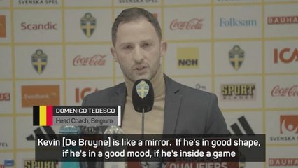 De Bruyne like 'a mirror' for Belgium - coach Tedesco