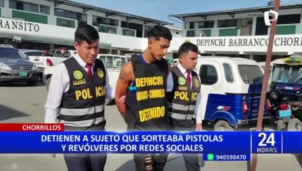 Chorrillos: Detienen a barrista que sorteaba armas de fuego en redes sociales