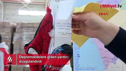 Depremzedelere giden yardımlardan çıkan notlar duygulandırdı