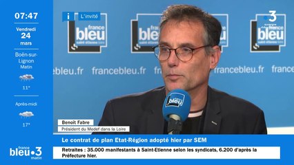 Benoît Fabre, le président du Medef dans la Loire, regrette que les conséquences de l'affaire Perdriau retardent toujours l'arrivée des investissements de la métropole