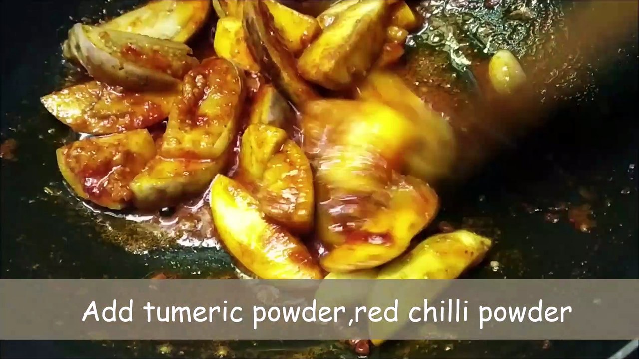 Brinjal Pachadi / Brinjal Curry Recipe / பிரியாணி சைடு டிஷ்