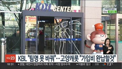 KBL "팀명 못 바꿔"…고양 캐롯 "가입비 완납 약속"