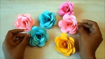 How to make Realistic, Easy paper Roses - Paper flower DIY- Rose flower making..