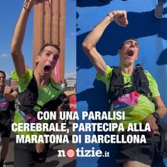 Alex Roca alla maratona di Barcellona
