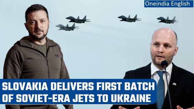 Ukraine receives first four of 13 Soviet-era MiG-29 jets from Slovakia | Jaroslav Nad |Oneindia News