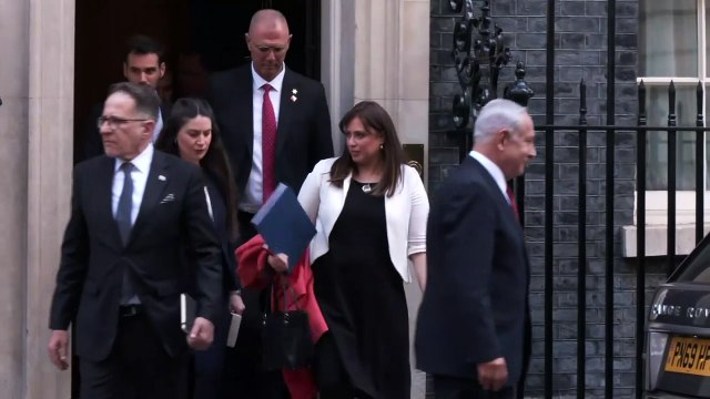 Israeli PM Benjamin Netanyahu departs 10 Downing Street