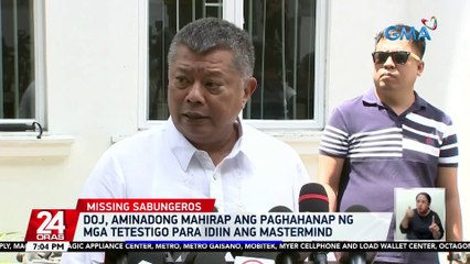 DOJ, aminadong mahirap ang paghahanap ng mga tetestigo para idiin ang mastermind | 24 Oras