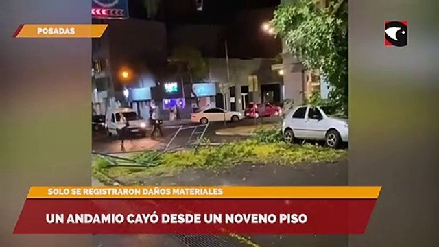 Un andamio cayó desde un noveno piso en el centro de Posadas