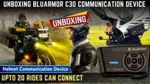 BluArmor C30 Helmet Communication Device Kannada Unboxing | Abhishek Mohandas
