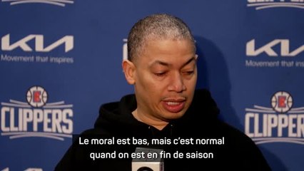 Clippers - Lue : "Le moral de George est bas"