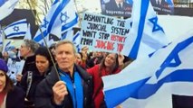 شاهد: المئات يتظاهرون دعماً للديمقراطية في لندن توازياً مع زيارة نتنياهو
