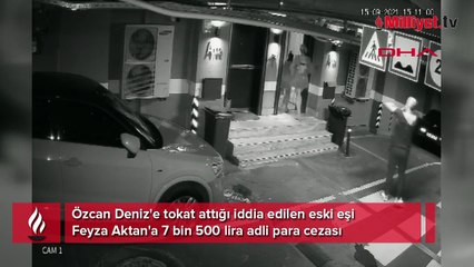 Özcan Deniz'e tokat atan Feyza Aktan'a iki suçtan ceza
