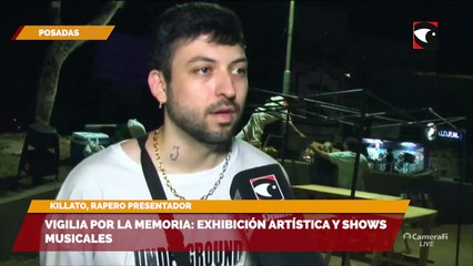 Vigilia por la memoria exhibición artística y shows musicales
